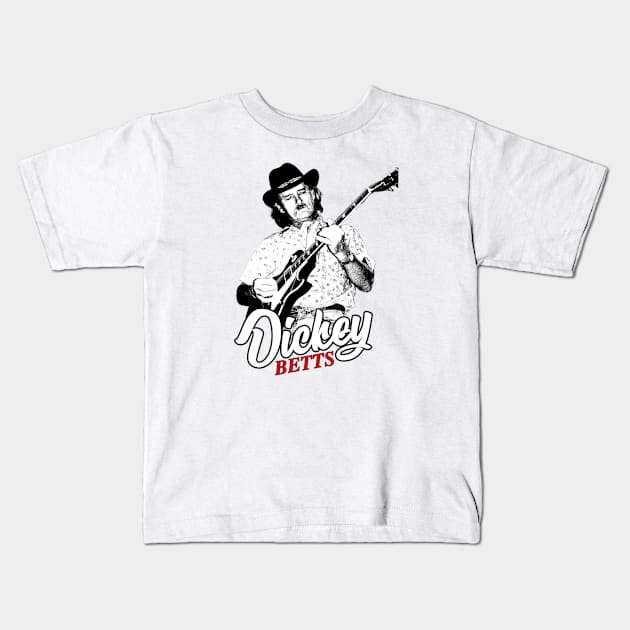 Guitarist legend dickey b Kids T-Shirt by Jokesart